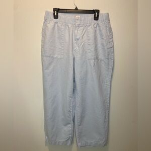 GAP Pleated Linen Blue Pants